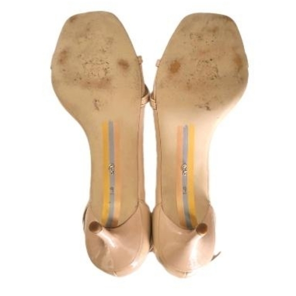 Sam Edelman Kitten Heel Beige Blush Tan Peonie Square Toe High Heel Shoe Women 9 - Picture 8 of 15